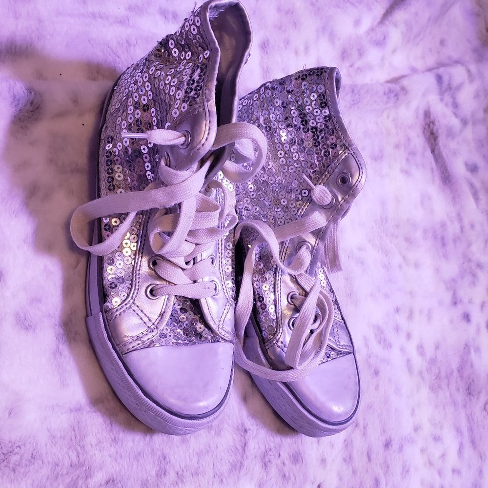 Sequin High Top Shoes
